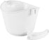 Reston Lloyd 2 QT Batter Bowl with Pour Spout, Non-Slip Base, Ergonomic Handle, White