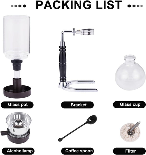 Maker(5 Cups(600ml)) YUCHENGTECH Siphon Syphon Coffee Maker Tabletop Glass Siphon Pot Glass Technica Siphon Vacuum