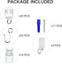 KXLife Accessories Kit for Flexible Ceiling Curtain Track, Bendable Curtain Track Hardware Set (Accessories Set)