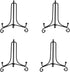 (4 Pack) Black Iron Display Stand - 5 Inch Easel Plate Holder for Picture Frames, Cookbooks, and Art