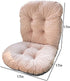 Gujuja High Back Rocking Chair Cushion with Back Support - Plush Office Seat Cushion for Relax and Lazy Buttocks