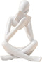 HyabDiop Bookshelf Decor Thinker Statue - Abstract Style Thinker Sculptures Modern Aesthetic Figurine