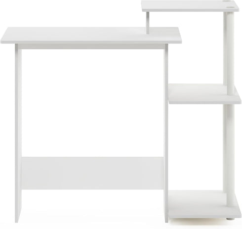 Furinno Efficient Home Laptop Notebook Computer Desk - White/White