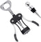 Foho Wine Opener, Multifunctional Wing Corkscrew for Wine and Beer Bottles, Luxury Waiter Corkscrew Set, Black