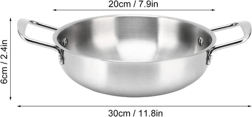 Korea Noodle Pot, Fast Heating Stainless Steel Ramen Cooking Stockpot,Binaural Pasta Pots Kitchen Cookware for Paghetti Soup Porridge Noodle(20cm)