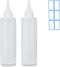 DTDNZKN 2 Pack 10 Oz (300ml) Condiment Squeeze Bottles, Leak Proof Refillable