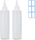 DTDNZKN 2 Pack 10 Oz (300ml) Condiment Squeeze Bottles, Leak Proof Refillable