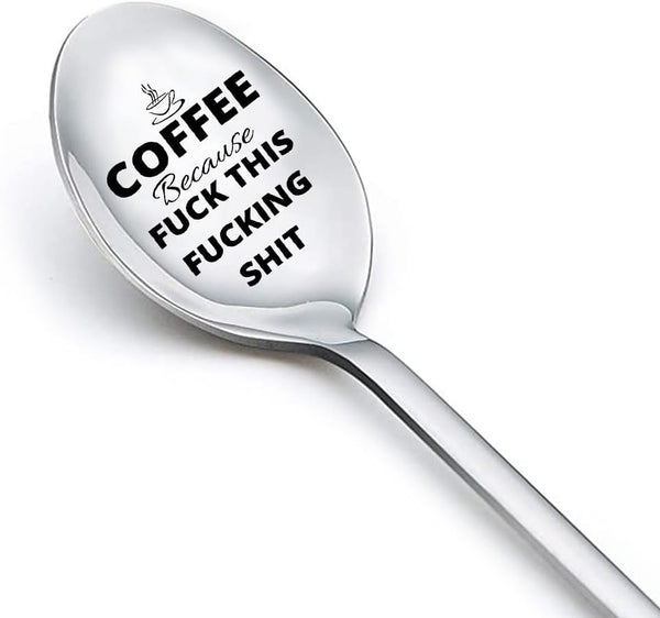 Funny Coffee Spoons Gifts for Best Friend - Christmas & Birthday Gifts for Women, Teen Girls, Men