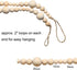 2PCS 86in Christmas Wood Bead Garland, Creative Wooden Garland for Rustic Country Holiday Decor, Natural Hanging Prayer