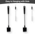 15 Inches Long Water Bottle Brush, Stainless Steel Handle Cleaner, Black Bottle Scrubber for Cup, Wine Glasses, Tumblers