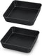 TeamFar Square Cake Pan, 6 Inch Small Baking Roasting Pans with Stainless Steel Core & Nonstick Coating, Set of 2