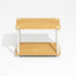 2-Tier Furinno Turn-N-Tube Side Table, Wide End Table with Open Shelf, Toolless Assembly Night Stand, Bedside Table