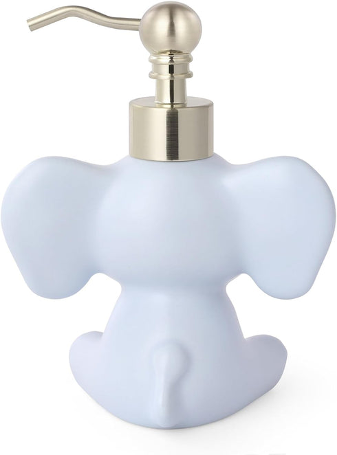 Cute Elephant Shape Soap/Hand Sanitizer Metal Pump Dispenser, Refillable for Bathroom Accessories, Gifts for Kids (Matt