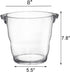 Dicunoy Ice Bucket, 4 Liter Plastic Champagne Bucket Chiller, Thick Clear Beverage Tubs with Handle, Thick Wine Cooler Bucket for Bar, Home, Parties, for Wine or Champagne Bottles by Dicunoy