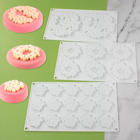 Flower Cloud Shaped Donut Silicone Mold, DIY Chocolate Baking Tools, Cake Decoration Accessories Bakeware