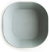 mushie Square Dinnerware Bowls for Kids - Made in Denmark, Set of 2 in Sage Color