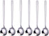6 Pieces 18/10 Stainless Steel Korean Soup Spoons, Silver Cutlery