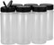 Pinnacle Mercantile Square 16oz Spice Jars with Sifter Lids, 6-Pack, Heavy-Duty Plastic