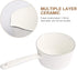 CALIDAKA 1.2L Enamel Milk Pan, Mini Butter Warmer with Pour Spout, Nonstick Enamel Saucepan for Induction Stoves