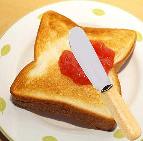 20-Pack Stainless Steel Butter Spreader Knives Set, 4-inch Wood Handle for Sandwich Cream Cheese