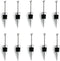10Pcs ENLAYER Stainless Steel Wine Stoppers, Reusable Wine Corks, Silicone Wine Stopper for Gifts, Holiday Party,