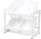 Humble Crew Compact 4 Bin Organizer with Metal Frame, White