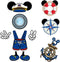 10 Pcs Large Cruise Door Magnet Stickers, Cute Mouse Captain Sea Navigation Decor for Holiday Carnival Cruise (Blue)