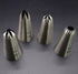 4 Pack Stainless Steel Seamless Piping Icing Tips #1M, 2D, 2F, 6B, Large Nozzle Cake Decorating Tools for Bakers