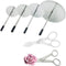Stainless-Steel Cake Decor Baking Tools for Icing Flowers, 2 Flower Lifters and 4 Flower Nails
