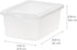 IRIS USA 15 Qt Clear Storage Box, BPA-Free Stackable Bin with Lid, 4 Pack for Organizing Shoes and Classroom Storage.