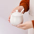 Ceramic Sugar Bowl with Lid and Spoon, White Porcelain Sugar Salt Pepper Storage Jar, 8 Ounces
