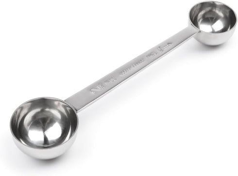 Fox Run Double Measure Scoop, 7.75 x 1.75 x 1.25 inches, Metallic