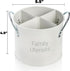 4 Compartment Kitchen Utensil Holder, 5.7 Inch Large Metal Utensil Caddy for Countertop, Utensil Crock Organizer with Removable Divider, Silverware Holder for Spoons, Knives, Forks, White