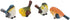 Zerodis Miniature Bird Decorative Figurines - Pack of 4 Resin Birds for Garden