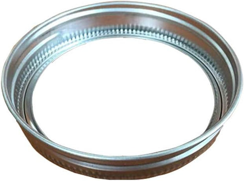 Mason Jar Replacement Rings - Durable Rustproof Tinplate Metal Bands for Canning Jars (Set of 24 Regular Mouth)