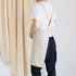NEWGEM Japanese Linen Cross Back Kitchen Cooking Aprons for Men, with Pockets for Baking, Gardening, Khaki