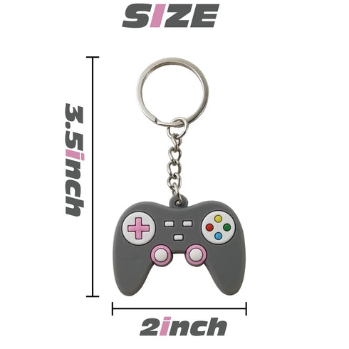 NSBELL 24PCS Video Game Controller Keychains in 6 Colors for Party Favors and Birthdays