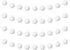 Tegeme 4 Pieces White Felt Pom Poms Garland, 6.6ft Hanging Banner for Halloween, Birthday, Christmas Party