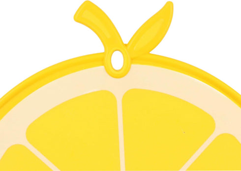GUDEKIKL Fruit Shaped Plastic Cutting Board, Cartoon Lemon Pattern, 10.75x12.2in, Kitchen Chopping Board
