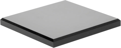 Plymor Black Acrylic Square Beveled Display Base, 5" W x 5" D x 0.5" H