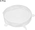4Pack uxcell Silicone Stretch Lids, 5.71" Round Reusable Bowl Covers for Cups and Food