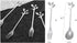 12 Pieces 4.7" Stainless Steel Leaf Shape Mini Dessert Spoons Set for Home Kitchen Tableware