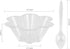 TOFLEN 8 oz Dessert Cups with Spoons, 50 Pack Clear Plastic Small Party Serving Bowls for Sundae, Parfait, Fruit, Strawberry Shortcake, Disposable Snack Bowls (Flower Shape) by TOFLEN