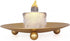 Decorative Iron Plate Candle Holder, Stand for LED & Wax Candles, Spa, Bathroom, Weddings, Set of 2 (Gold)