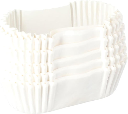 Oval Paper Baking Cups,Cupcakes Liners Baking Tools For Muffins Cupcakes Oval Mini Cake Mould Kitchen Supplies(white) by Leadigol