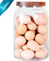 SAIOOL Egg Jar, 1 Gallon Large Glass Food Storage Canister with Airtight Lid, Clear