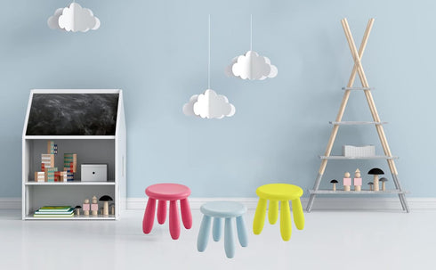 Soerreo Children'S Footstools, Kindergarten Learning Stools,Children's Dresser Stool, Plastic Light Footstools Are