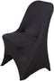 TABLECLOTHSFACTORY Sleek Spandex Folding Chair Cover for Wedding Event Party - Black-Pack