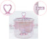 Pink Glass Saucepan, 1.5L/50oz with Lid and Handle, Safe for Pasta, Soup, Milk, Baby Food