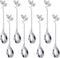 AnSaw 8-Pieces 4.7-Inch Small Coffee Spoons with Leaf Handle (Silver)